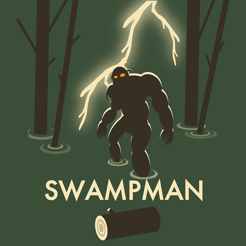 Swampman is the subject of a thought experiment by Donald Davidson about identity and meaning. (Image by Pete Mandik.)