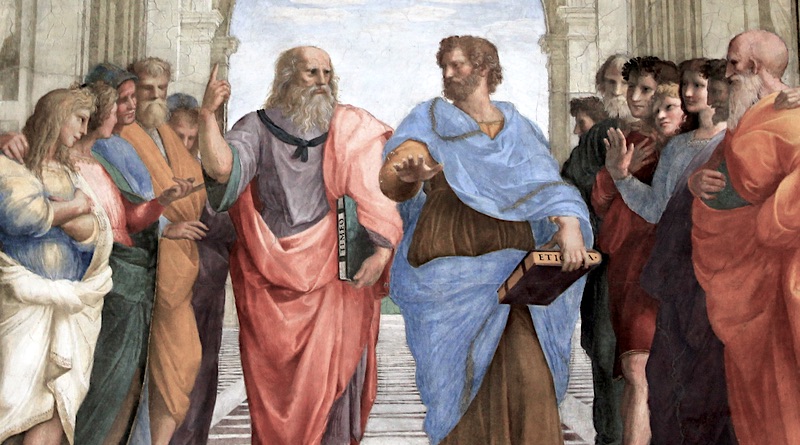 Figure 3: Detail of School of Athens by Raphael (1511), showing Plato and Aristotle (Wikimedia, 2013).